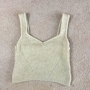 Tan crop top tank